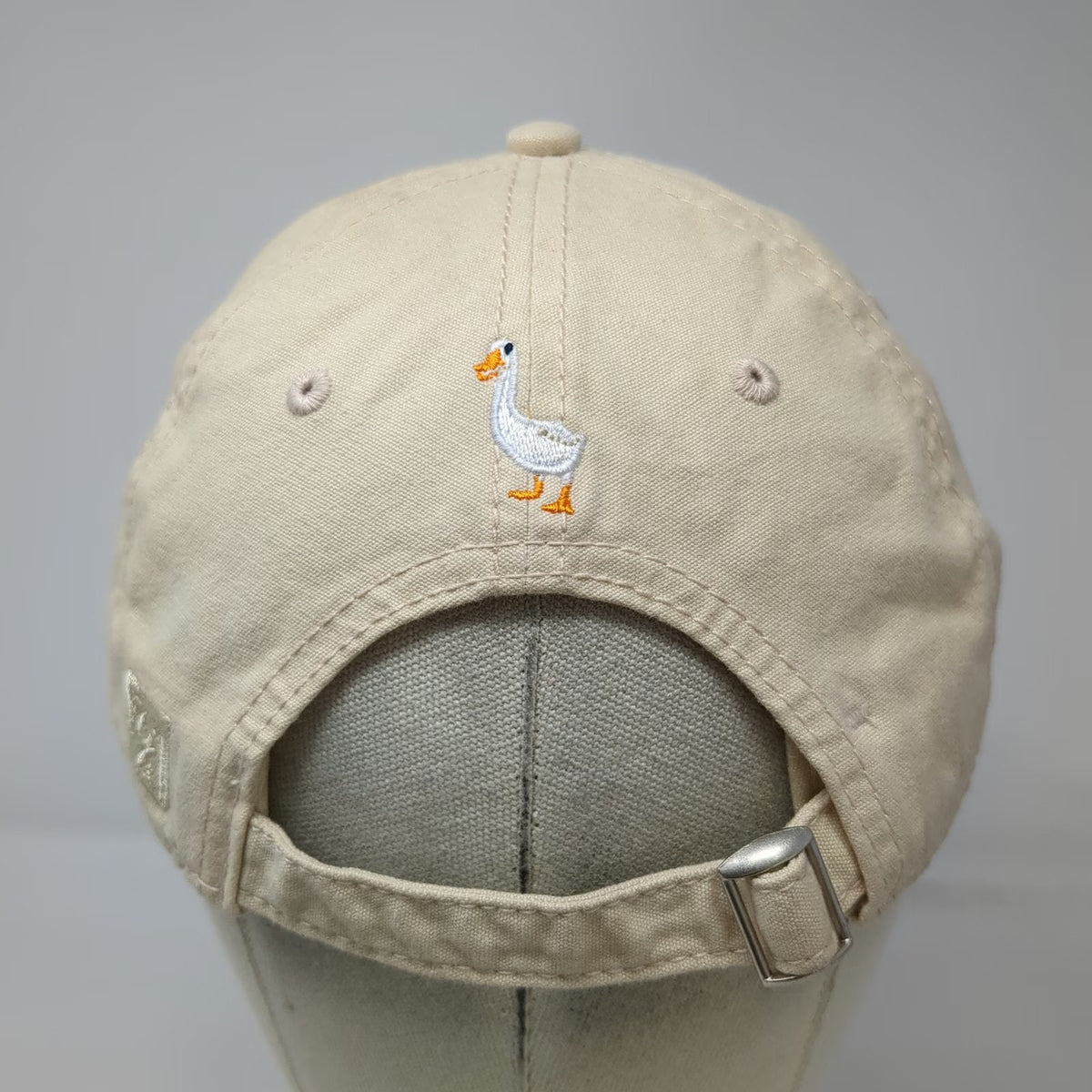 The Game Aflac Duck Logo Mascot Beige Baseball Cap One Size Hat Cotton Slideback