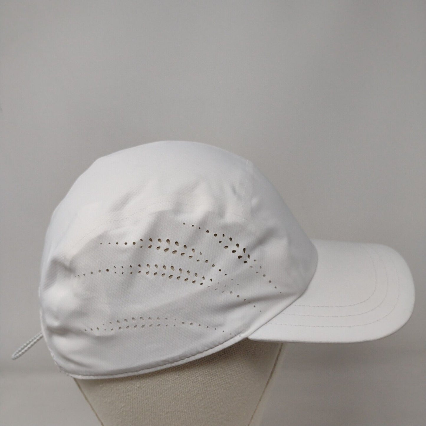 Athleta 5 Panel Ultra Light Run Cap White One Size Adjustable Breathable Blank