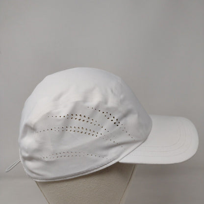 Athleta 5 Panel Ultra Light Run Cap White One Size Adjustable Breathable Blank