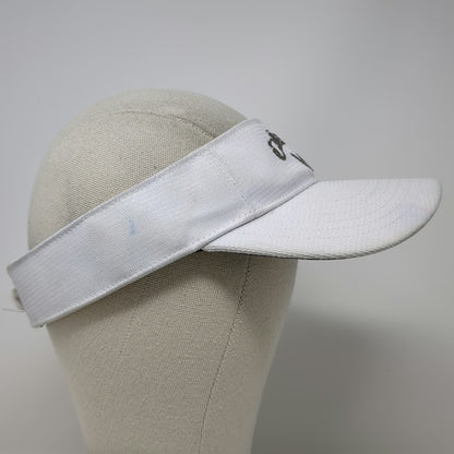 Callaway Visor White One Size Strapback Chrome Logo Performance Golf Sport Hat
