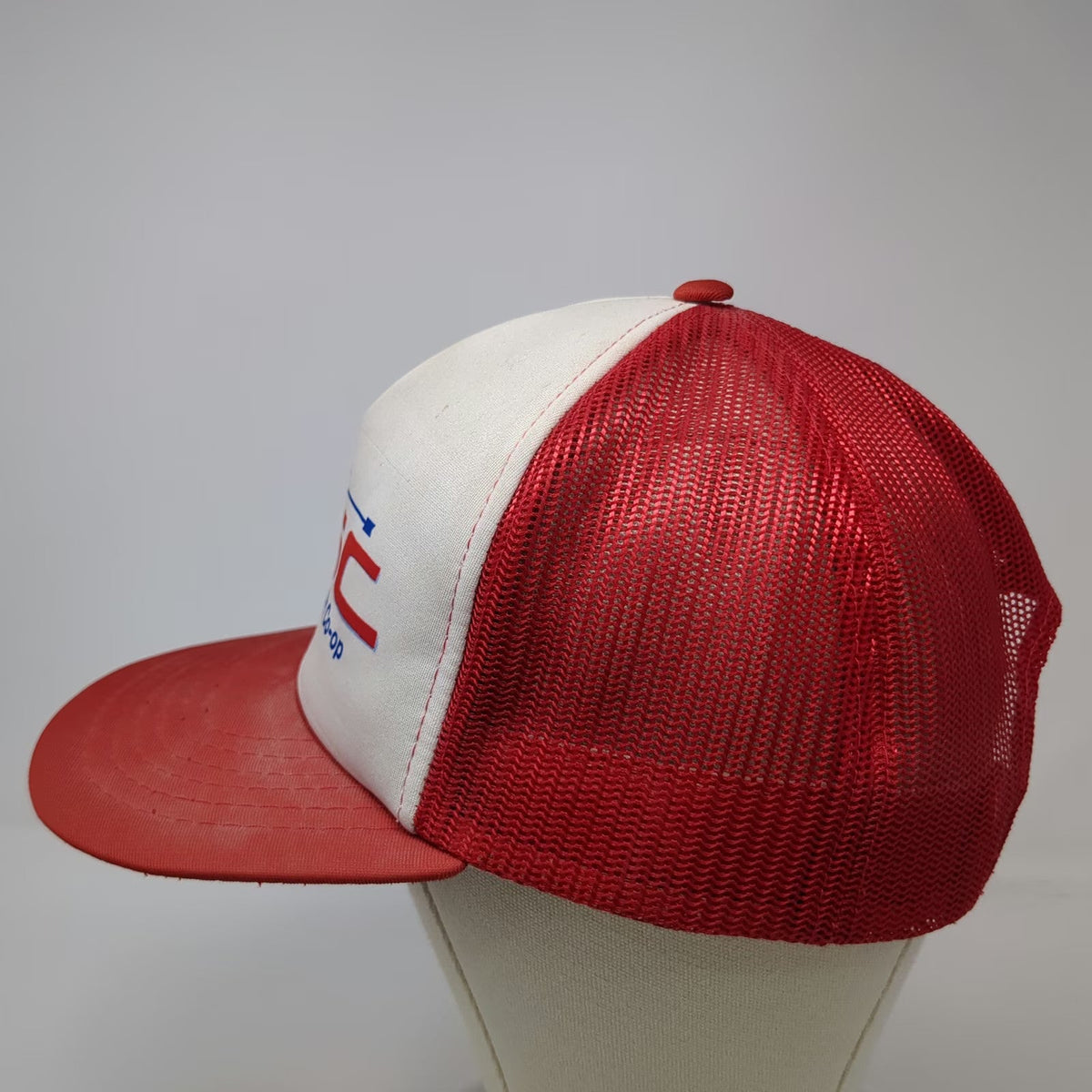 Farmers Supply Co-op FSC Logo Red Trucker Hat One Size Snapback Foam Mesh Cap