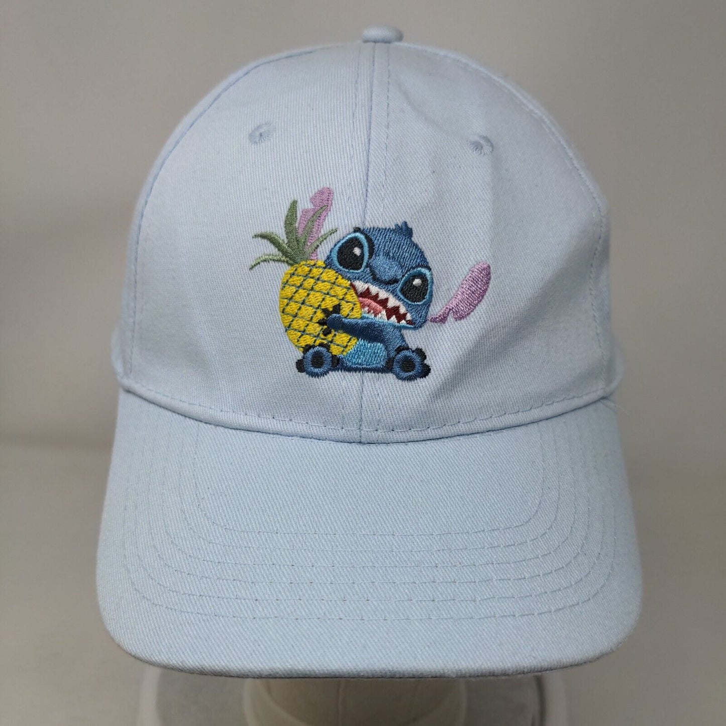 Stitch Pineapple Snapback Hat Blue OSFM Embroidered Adjustable Disney