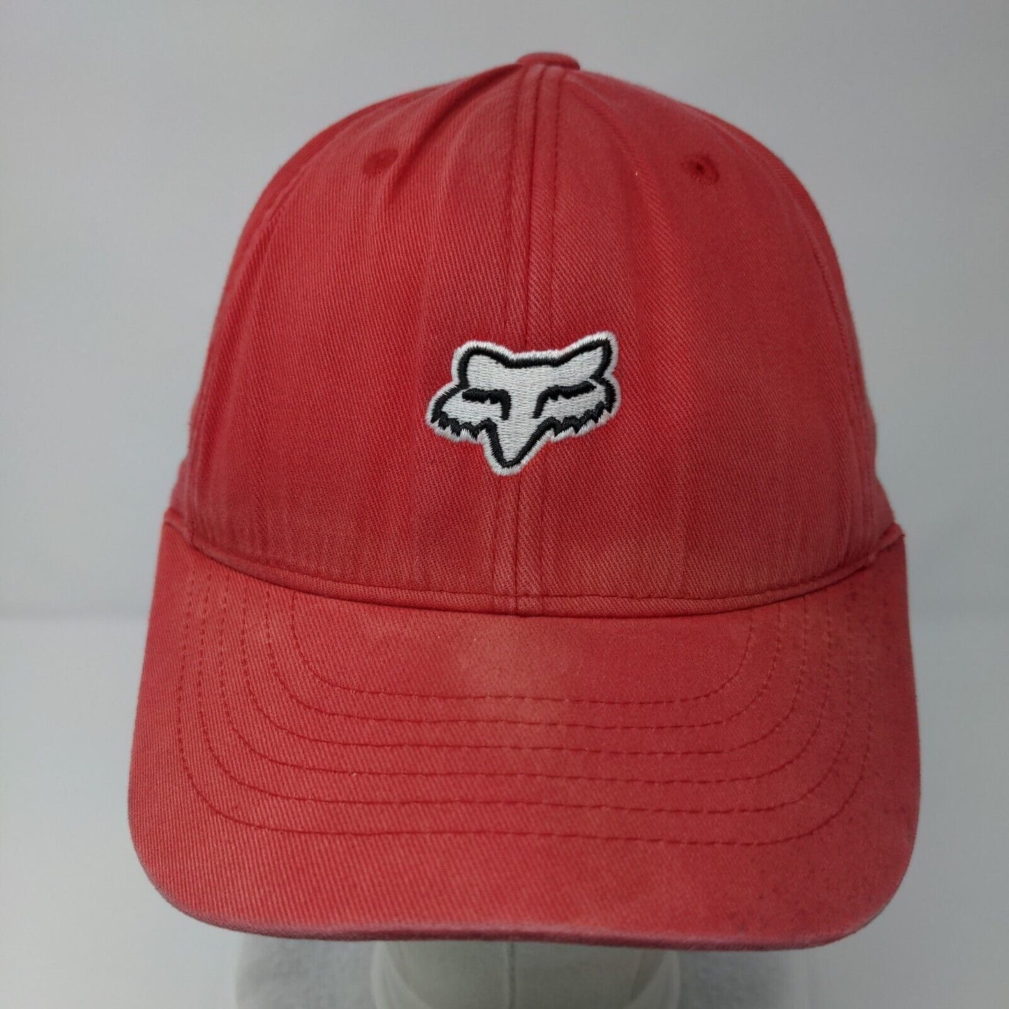 Fox Fitted Hat Red Small/Medium Embroidered Logo Flexfit 6 Panel