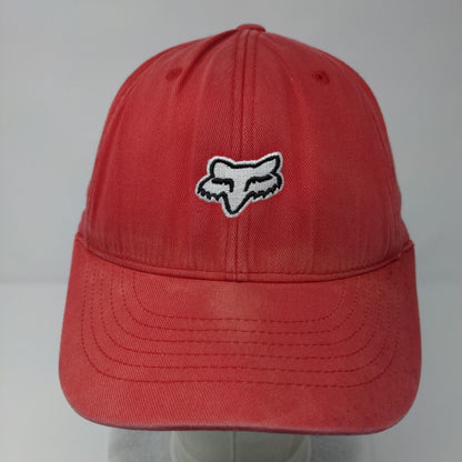 Fox Fitted Hat Red Small/Medium Embroidered Logo Flexfit 6 Panel