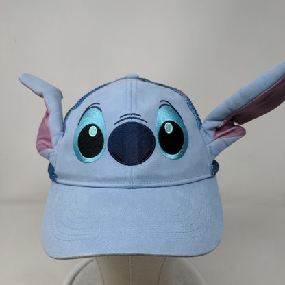 Stich Ears Adult Strapback Trucker Hat Multicolor 55-59cm Mesh Back Disney Parks