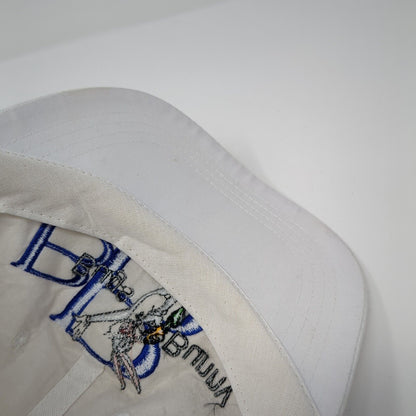 Bugs Bunny Stretch Fitted Hat White One Size Embroidered Looney Tunes