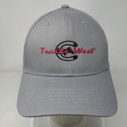 Trails West Strapback Hat Gray OSFM Adjustable Embroidered Otto