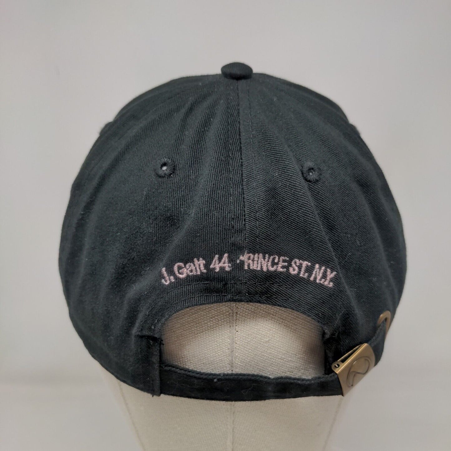 Peachy Slideback Hat Black OSFA Embroidered J. Galt 44 Newhattan