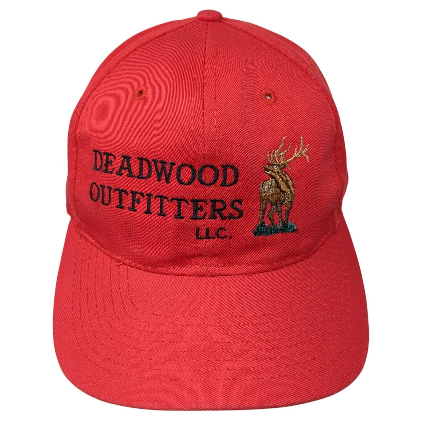 Deadwood Outfitters LLC Snapback Hat Red One Size Adjustable Embroidered Otto