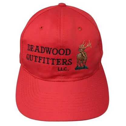 Deadwood Outfitters LLC Snapback Hat Red One Size Adjustable Embroidered Otto