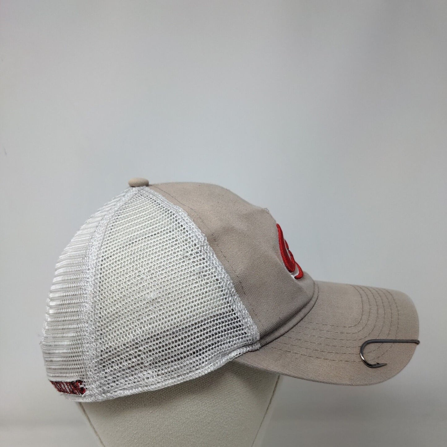 Strike King Snapback Mesh Back Trucker Hat Tan One Size Fishing Hook