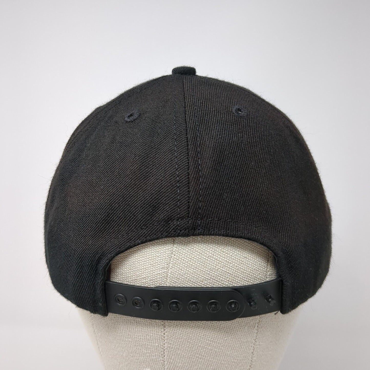 Haas Snapback Hat Black One Size Adjustable Embroidered 6 Panel Graffiti