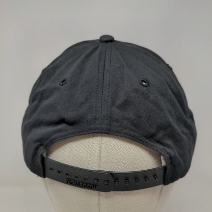 D2 Snapback Hat Black Medium-Large Embroidered Richardson Pro 212