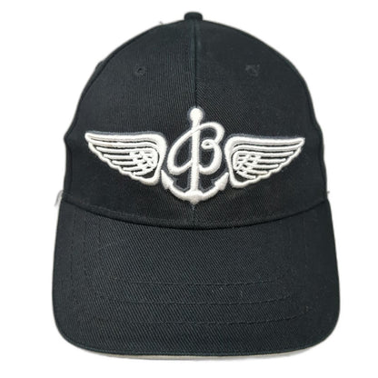 Breitling Baseball Cap Black One Size Winged Anchor Logo Embroidered Since 1884