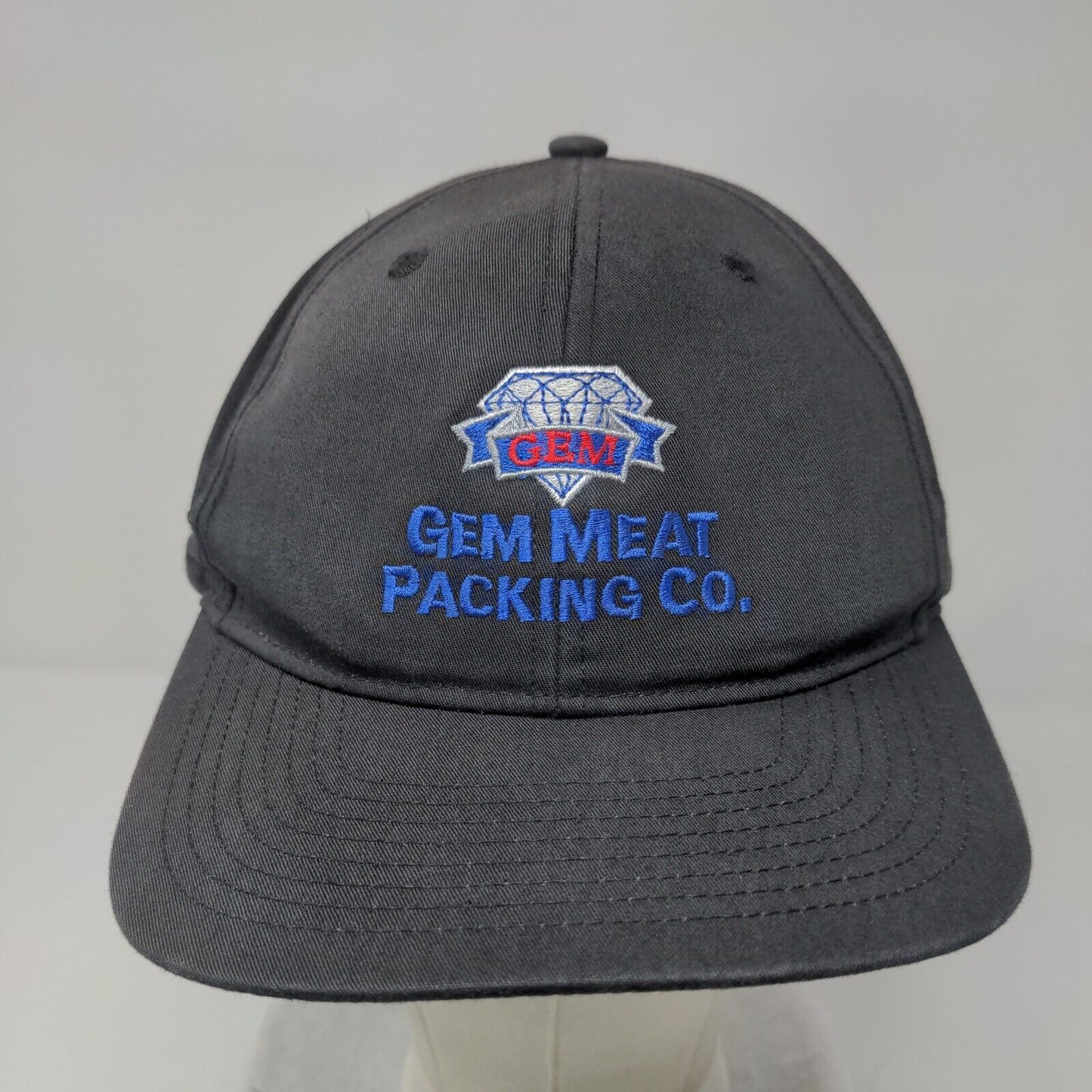 Gem Meat Packing Co. Snapback Hat Black M/L Embroidered Richardson