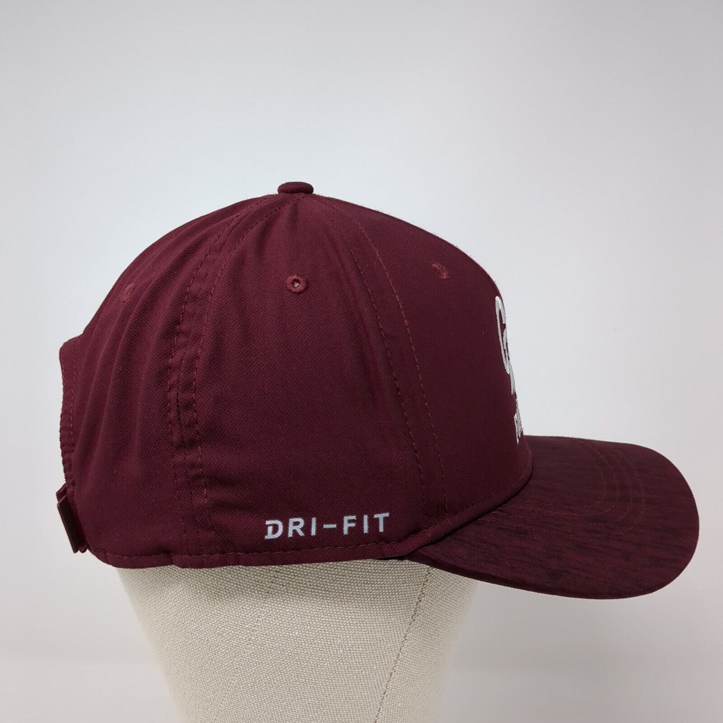 Griz Football Strapback Hat Red OS Embroidered Swoosh Classic99 Nike Dri-Fit