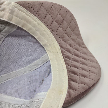 David & Young Quilted Strapback Hat Pinkish-Purple One Size 6 Panel Blank