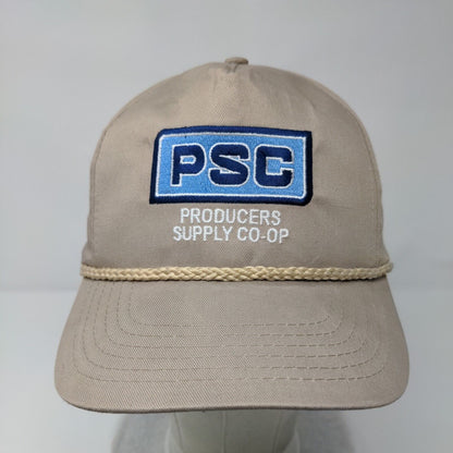 PSC Producers Supply Co-Op Slideback Rope Hat Tan OSFA Adjustable
