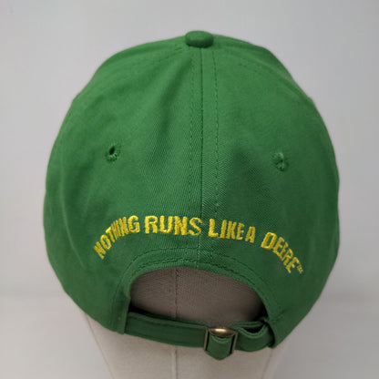 John Deere Men's Slideback Hat Green Size OSFM Embroidered Logo Cotton