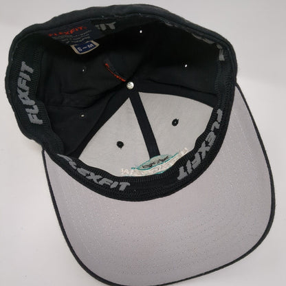 Safe+Dry Ultra Clean Fitted Hat Black S/M Flexfit Embroidered 6 Panel Yupoong