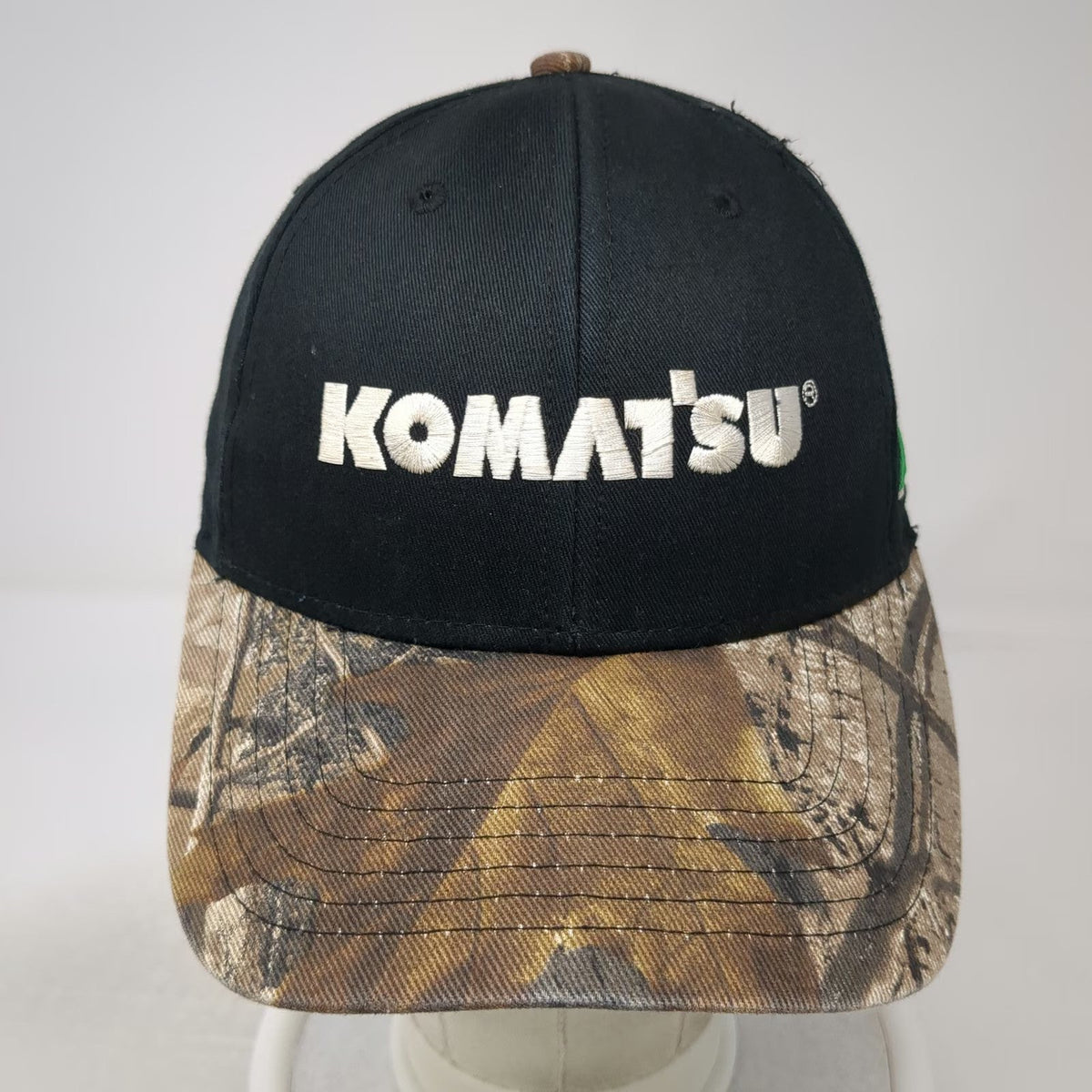 Cap America Baseball Cap Black Camo One Size Komatsu Anderson Equipment Hat