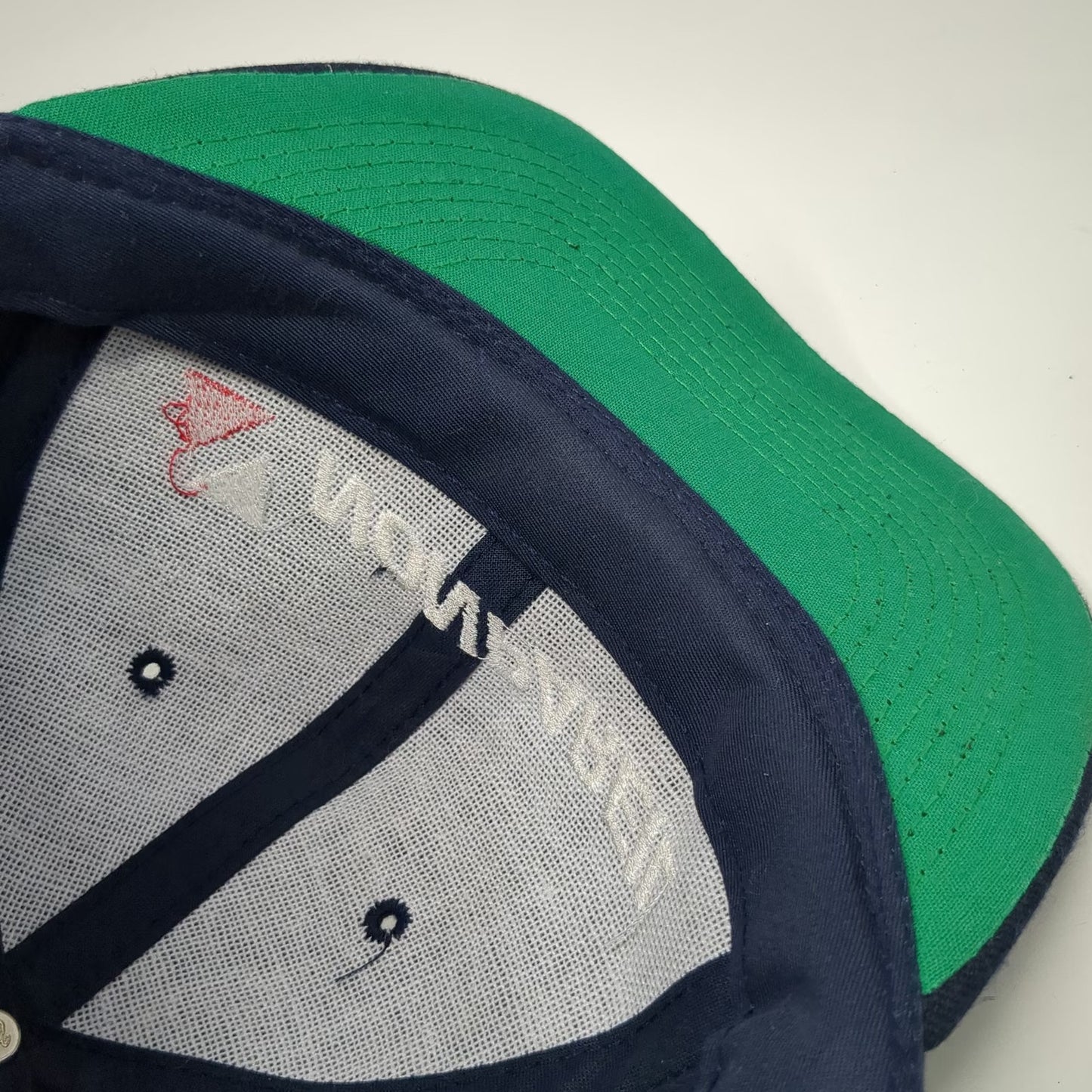Otto Snapback Blue Hat One Size Nonpareil Logo Green Underbrim 6 Panel Acrylic