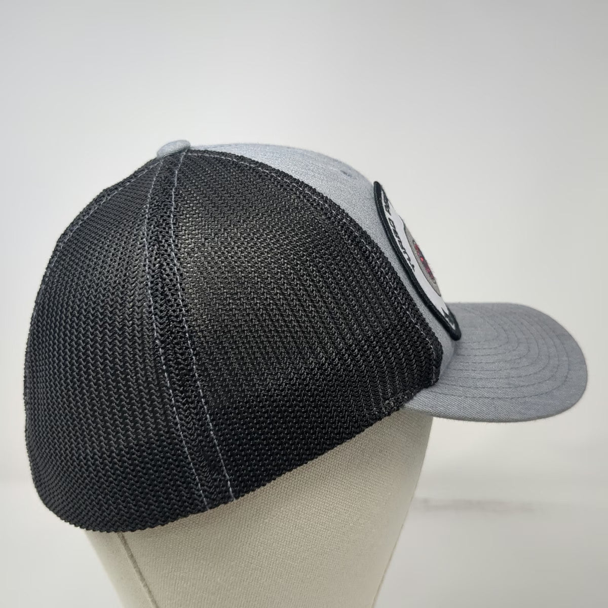 Richardson Baseball Cap Gray M Turbo Performance Products Mesh Flexfit Hat