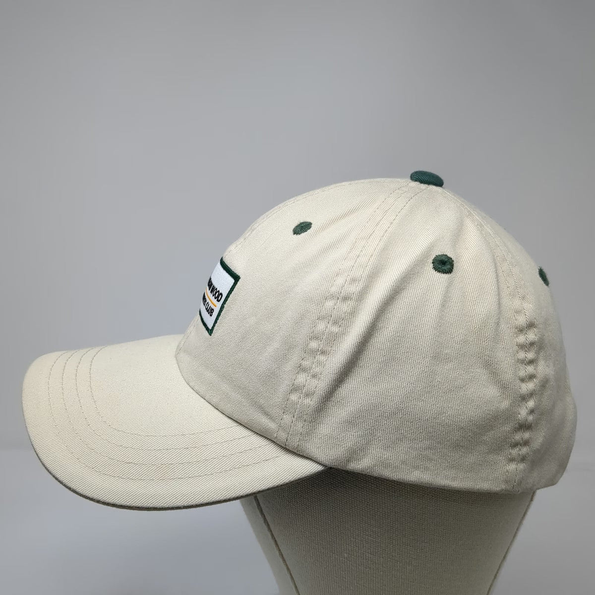 Imperial Shadow Wood Country Club Golf Patch Baseball Cap Beige OSFM Hat Green