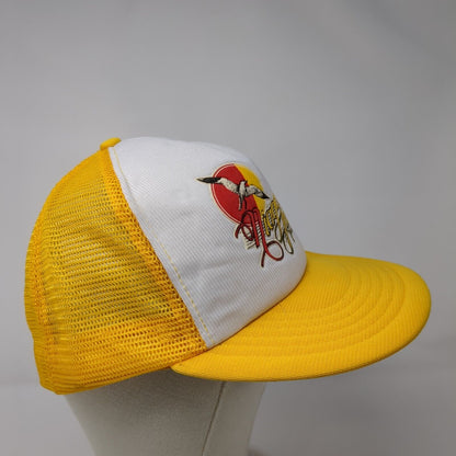 Niagara Falls Snapback Trucker Hat OSFA Orangish-Yellow Mesh Back