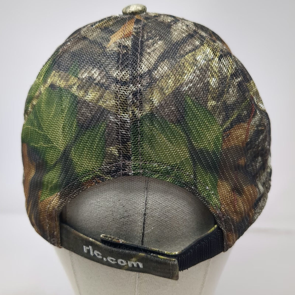 R+L Carriers Baseball Cap Green Camo One Size Mesh Back Leather Patch Hat