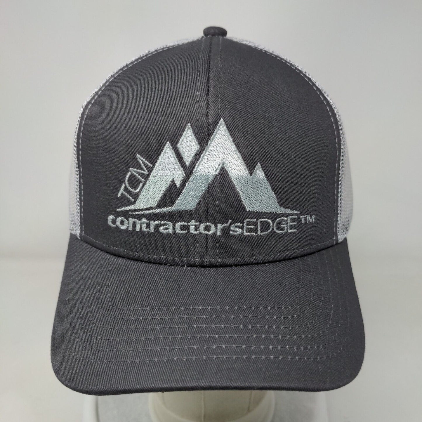 TCM Contractor's Edge Snapback Trucker Hat Gray OSFM Mesh Back Outdoor Cap