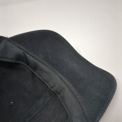 Unbranded Strapback Hat Black One Size Adjustable Vented Holes 6 Panel Blank