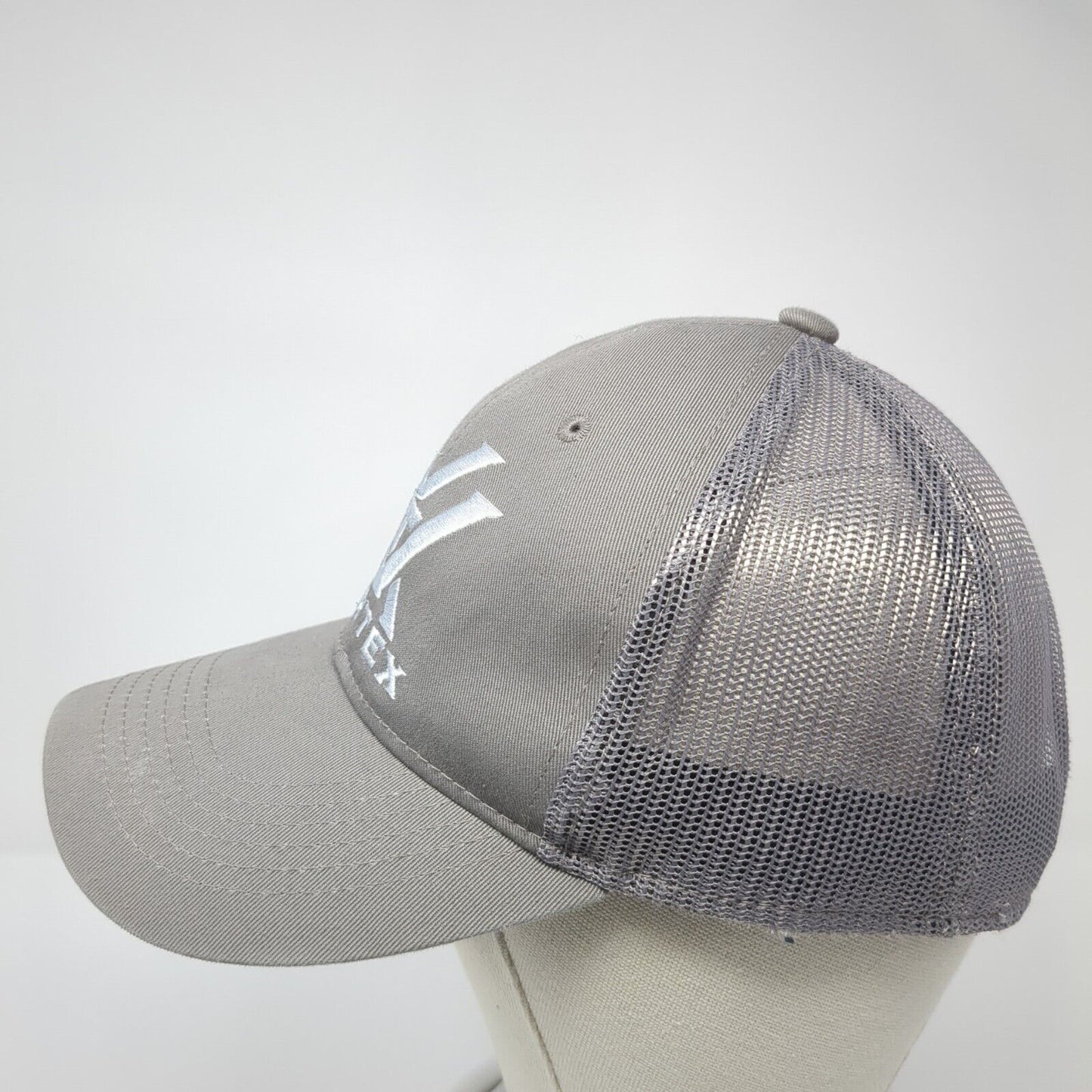 Vortex Snapback Trucker Hat Gray One Size Adjustable Mesh Back 6 Panel