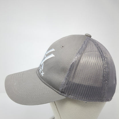 Vortex Snapback Trucker Hat Gray One Size Adjustable Mesh Back 6 Panel