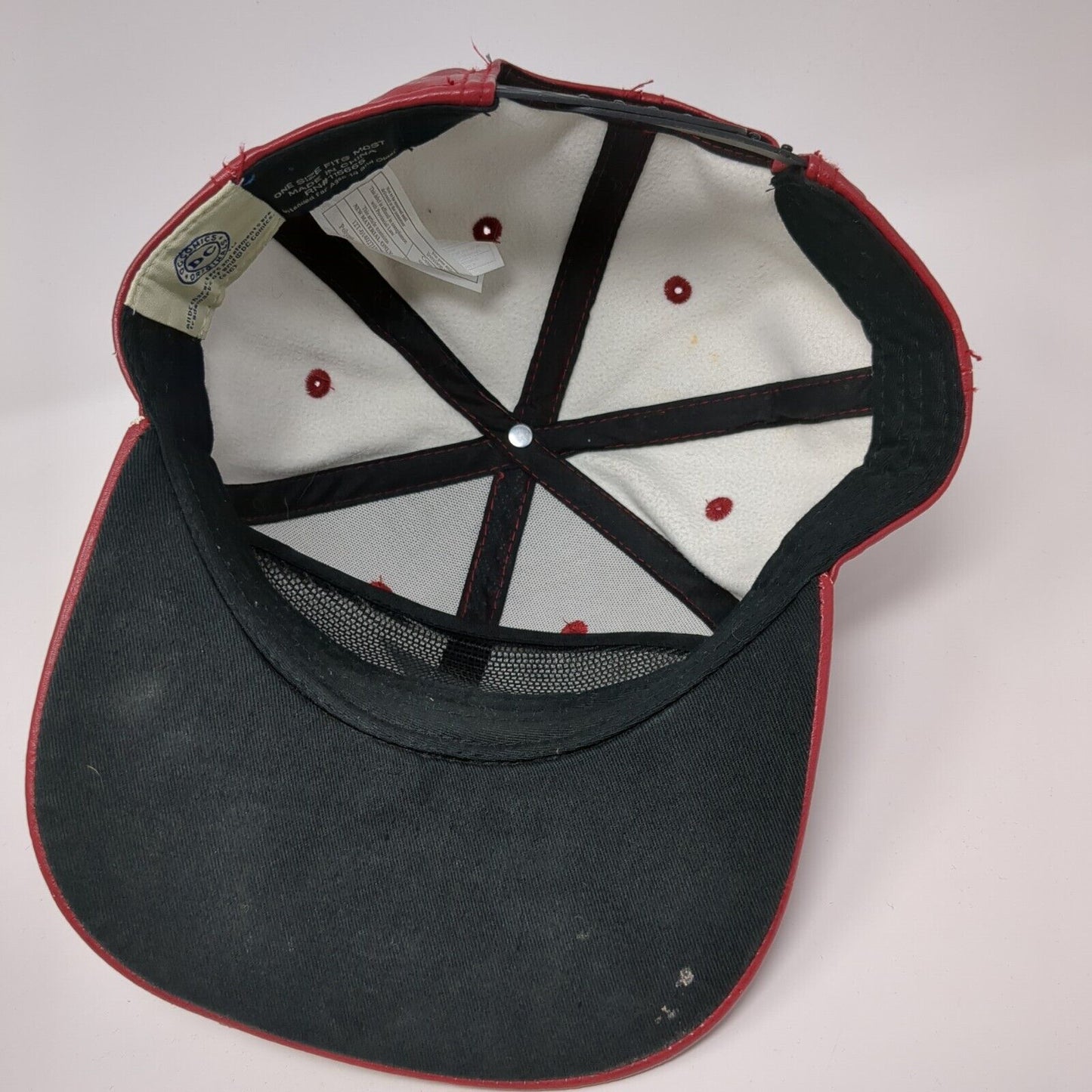 The Flash Snapback Hat Red One Size Adjustable Faux Leather 6 Panel DC Comics
