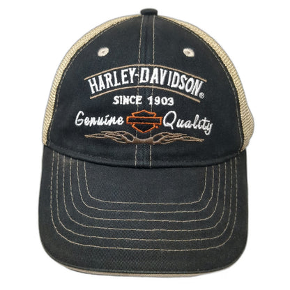 Harley-Davidson Trucker Hat Black One Size Mesh Snapback Bar & Shield Logo