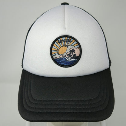 Rip Curl Trucker Hat Black One Size Mesh Snapback Surf Graphic Patch Beach Sun