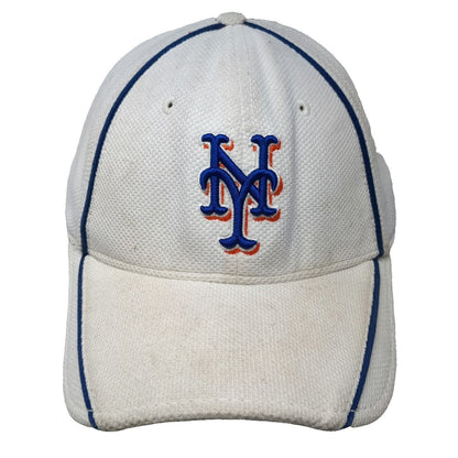 New York Mets MLB New Era Baseball Cap White XL 39THIRTY Blue Orange Logo Hat