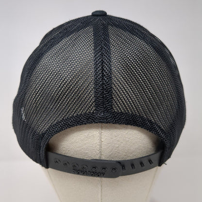 Premier Aggregates Snapback Trucker Hat Black One Size Mesh Back USA Flag