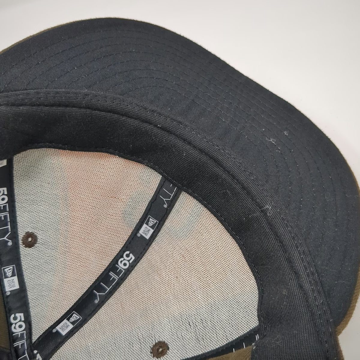 New Era San Diego Padres MLB Baseball Cap Brown Yellow 7 3/4 Fitted 59FIFTY Hat
