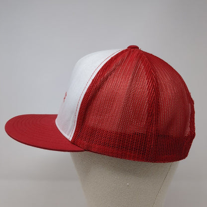 Comrade Snapback Mesh Back Trucker Hat Red One Size Colorblock Yupoong