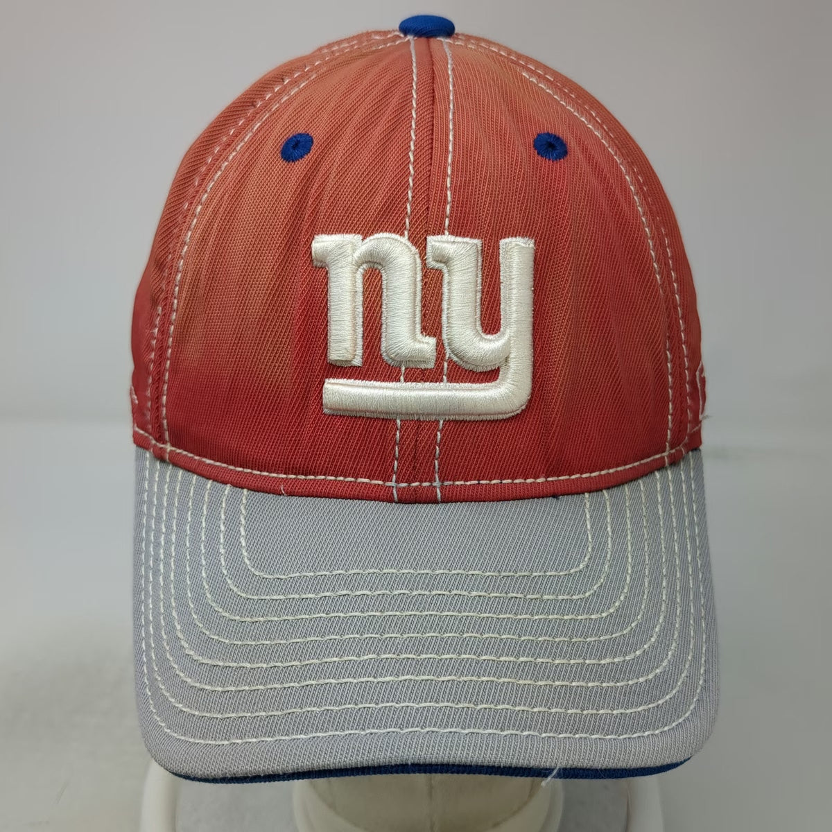 Reebok NFL New York Giants Baseball Cap Red One Size NY Logo Contrast Stitching