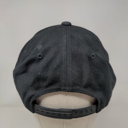 Game Up Snapback Hat Black OSFA Embroidered 6 Panel Sport-Tek
