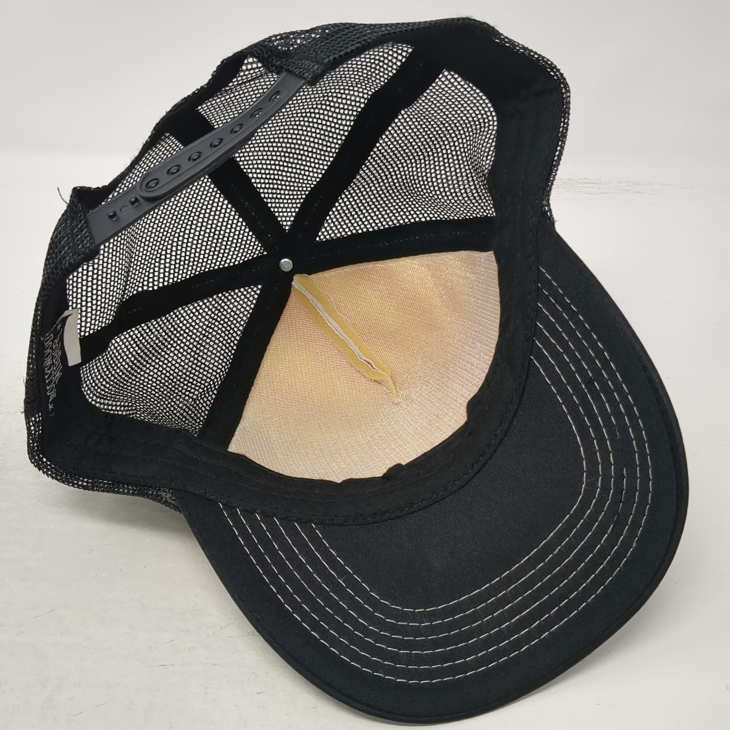 Hollywood Mirror Trucker Hat Black Red White One Size Rising Sun Mesh Back Hat