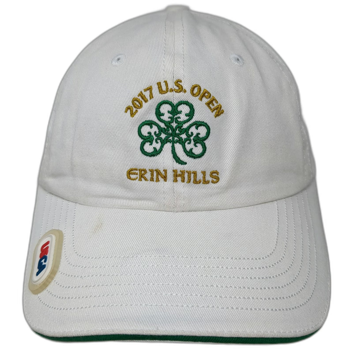 USGA Baseball Cap White One Size 2017 U.S. Open Erin Hills Member Shamrock Hat
