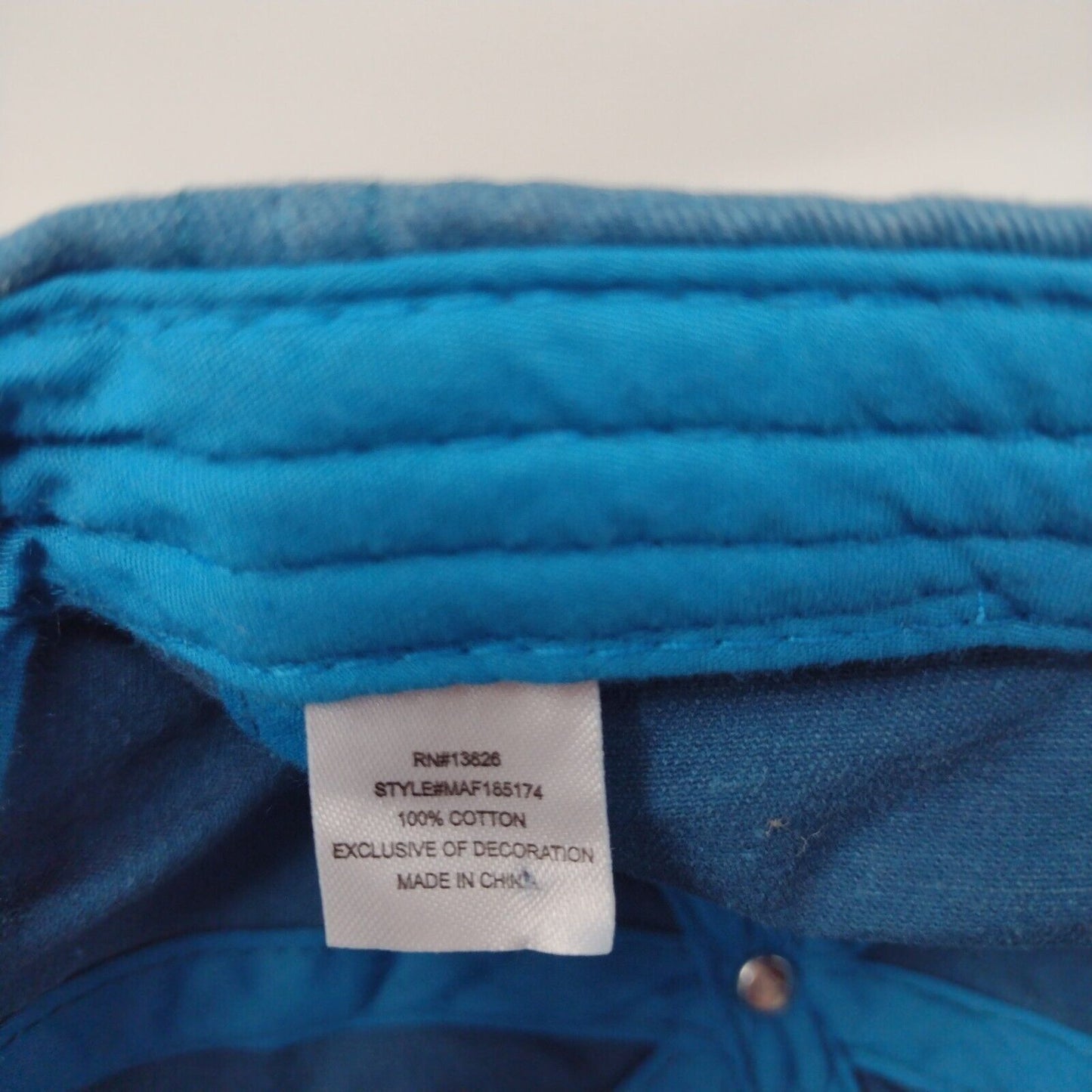 Bad Hair Day Slideback Hat Blue OSFA Adjustable Embroidered Vented Holes Cotton