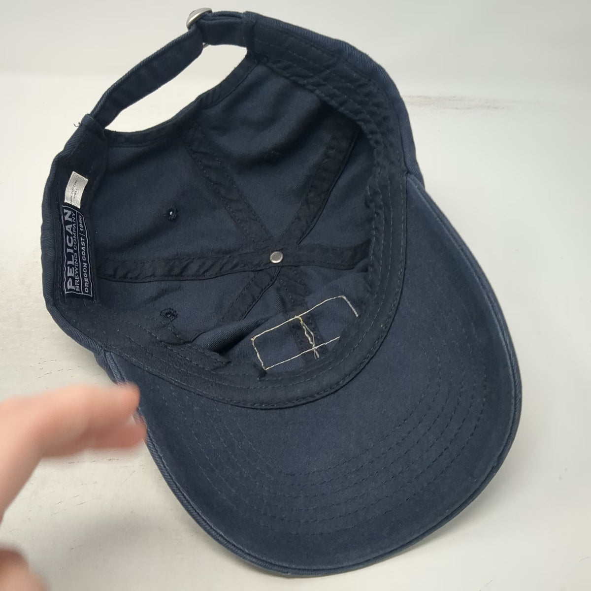 Pelican Brewing Company Baseball Cap Blue One Size Oregon Coast Slideback Hat