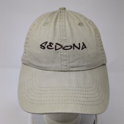 Sedona Slideback Hat Tan One Size Adjustable Embroidered 6 Panel Polar USA