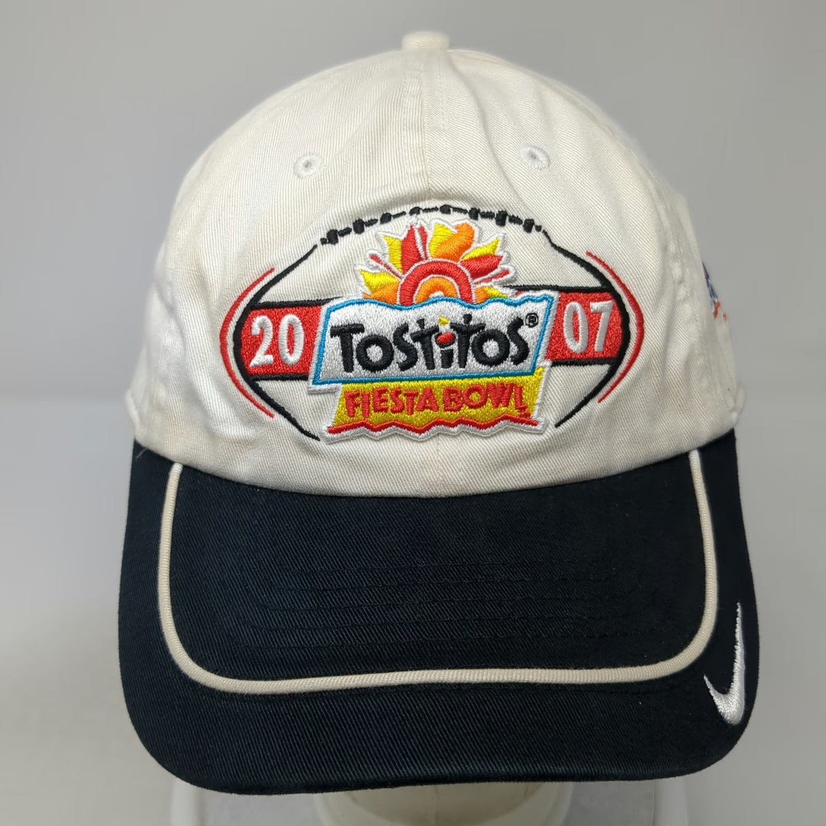 Nike Boise State Broncos NCAA 2007 Fiesta Bowl White OSFM Cap Hat BCS Football