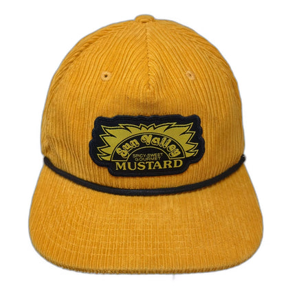 YOU KNOW. Sun Valley Mustard Yellow 5 Panel Corduroy Rope Hat Adjustable OSFM